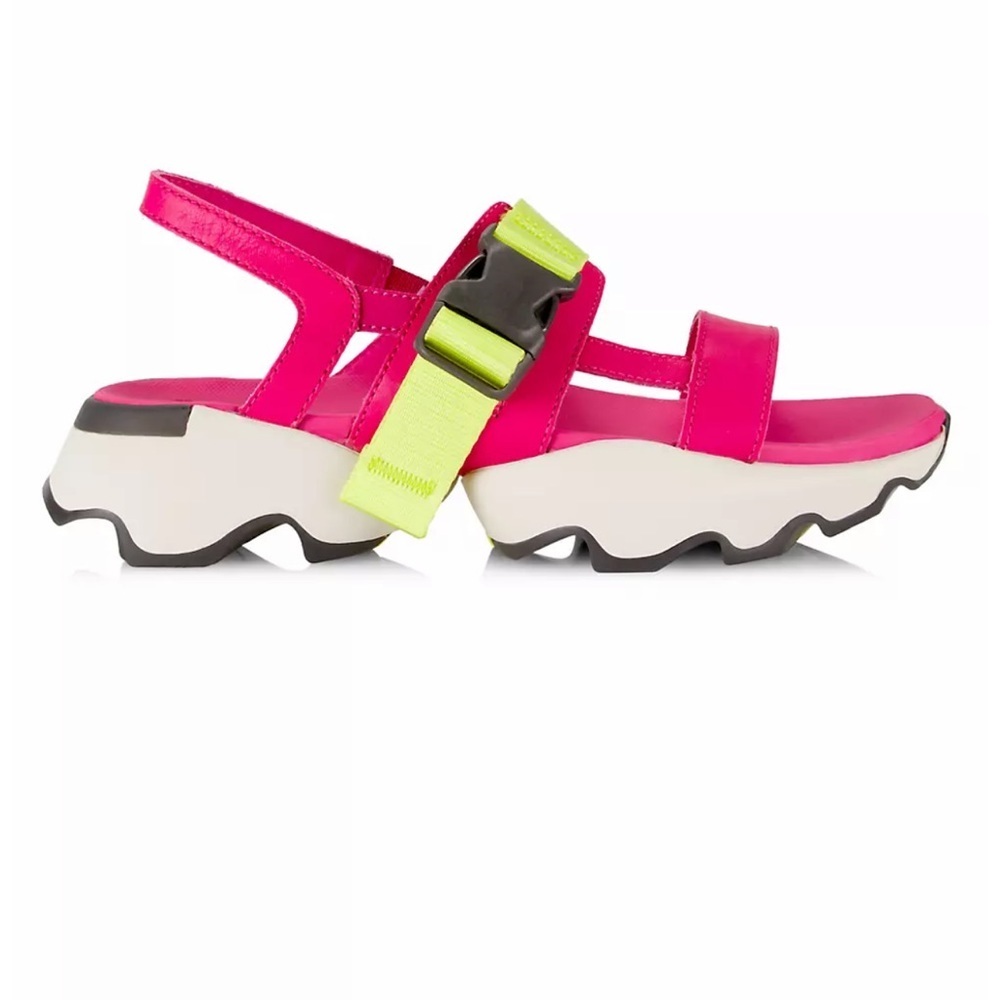 Sorel Hot Pink and Neon Yellow Sport Sandals